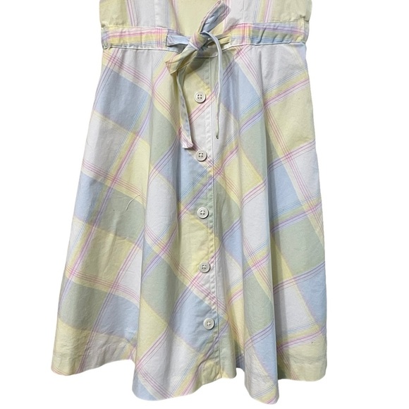 Tommy Hilfiger Girls Cami Strap Tank Pastel Summer Dress Blue Yellow size 6 - Picture 3 of 6